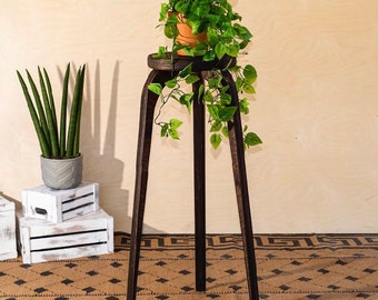 Soporte para plantas, grande, soporte para plantas de interior, taburete para plantas, mesa auxiliar, plantas, jardinera de interior, decoración boho, estante para plantas, regalo para esposa, taburete alto,
