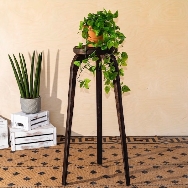Plant stand, large, indoor plant stand, plant stool, end table, plants, indoor planter, boho decor, plant shelf, gift for wife, tall stool,