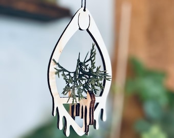 Little Lady bits drip, air plant hanger, small hanger, car decor, review mirror accessories