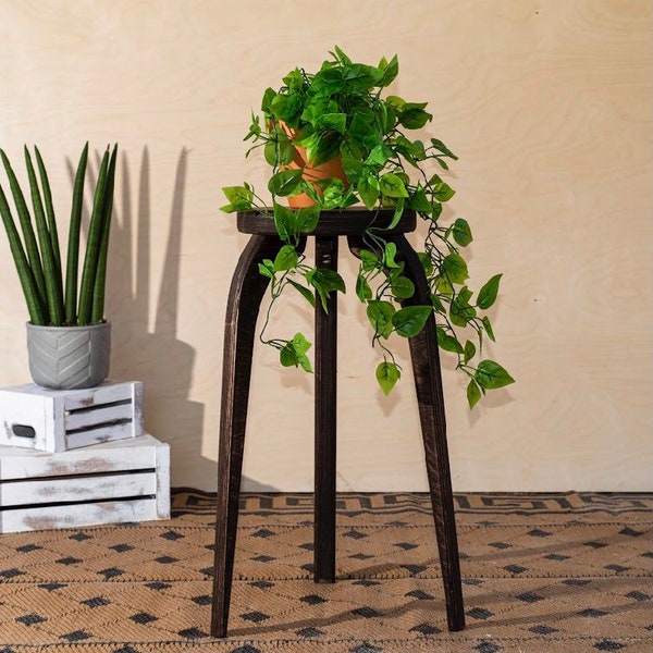 Plant stand, medium size, indoor plant stand, plant stool, indoor plants, indoor planters, plant shelf, wood plant stand, woodandsoil