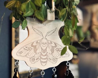 Polilla cabeza de muerte, colgador de plantas, maceta de interior, maceta colgante, colgador de plantas de interior, decoración, soporte para plantas, decoración del hogar, plantas, murciélagos