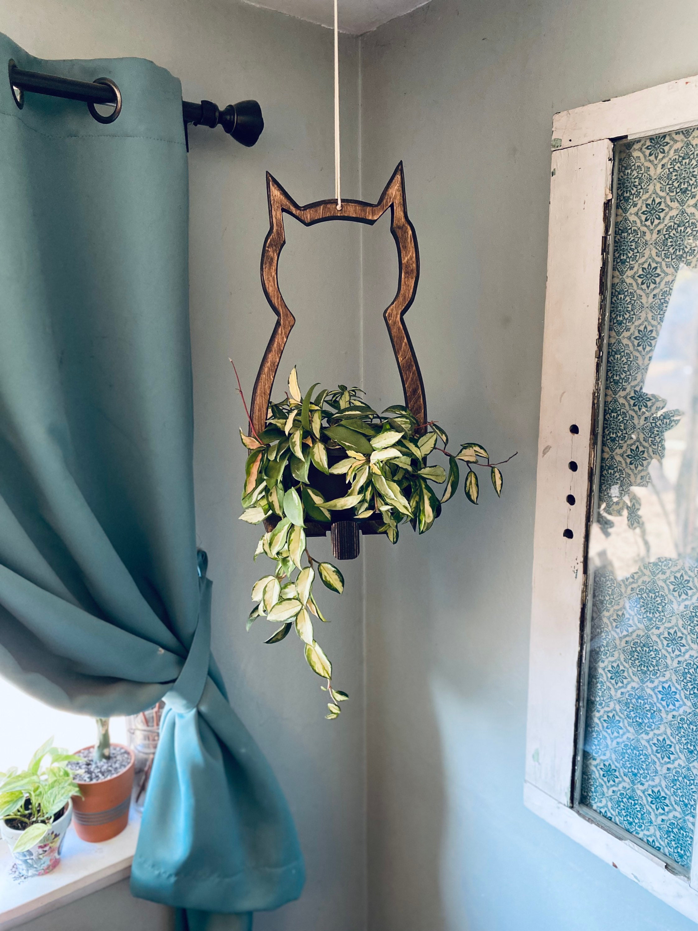 Cat Plant Hanger Plant Hanger Indoor Planter Hanging Etsy