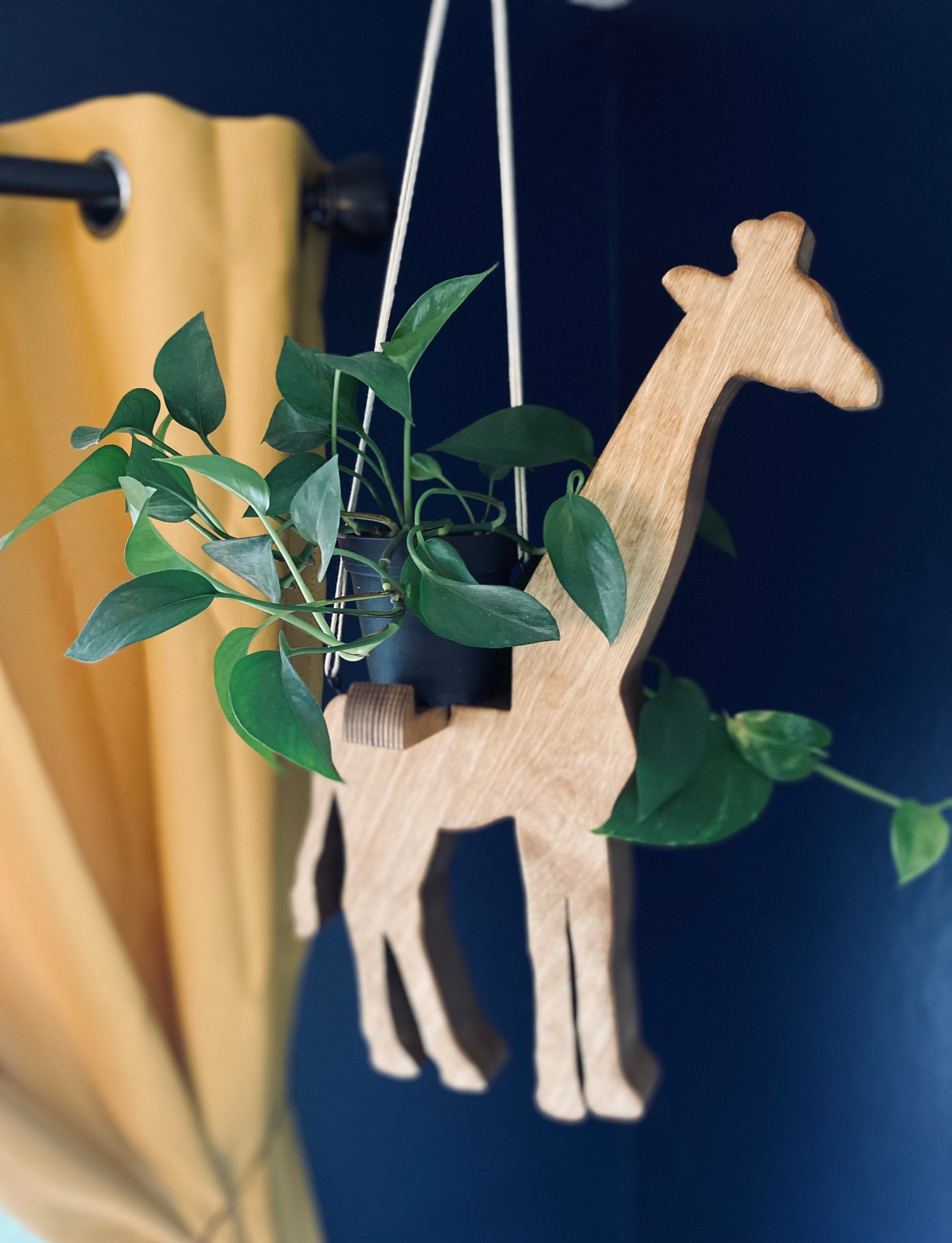 キリン、植物ハンガー、木製プランター、植物スタンド、植物好きへの