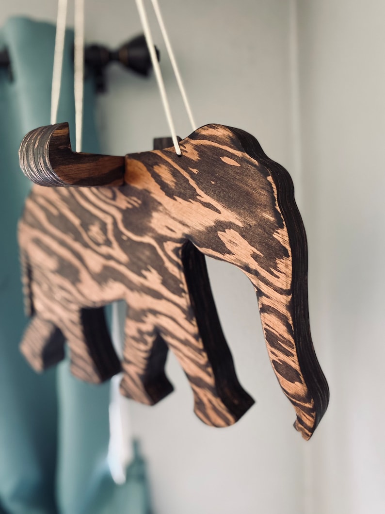 Elephant plant hanger, wood planter, indoor plant hanger, plant shelf, elephant decor, plant accessories, gift for plant lover, plant stand image 6