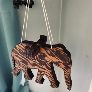 Elephant plant hanger, wood planter, indoor plant hanger, plant shelf, elephant decor, plant accessories, gift for plant lover, plant stand image 7