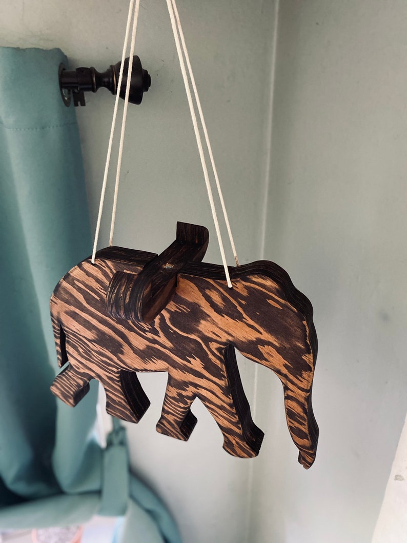 Elephant plant hanger, wood planter, indoor plant hanger, plant shelf, elephant decor, plant accessories, gift for plant lover, plant stand image 7