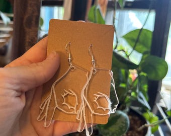 Gotcha earrings, fun earrings, acrylic
