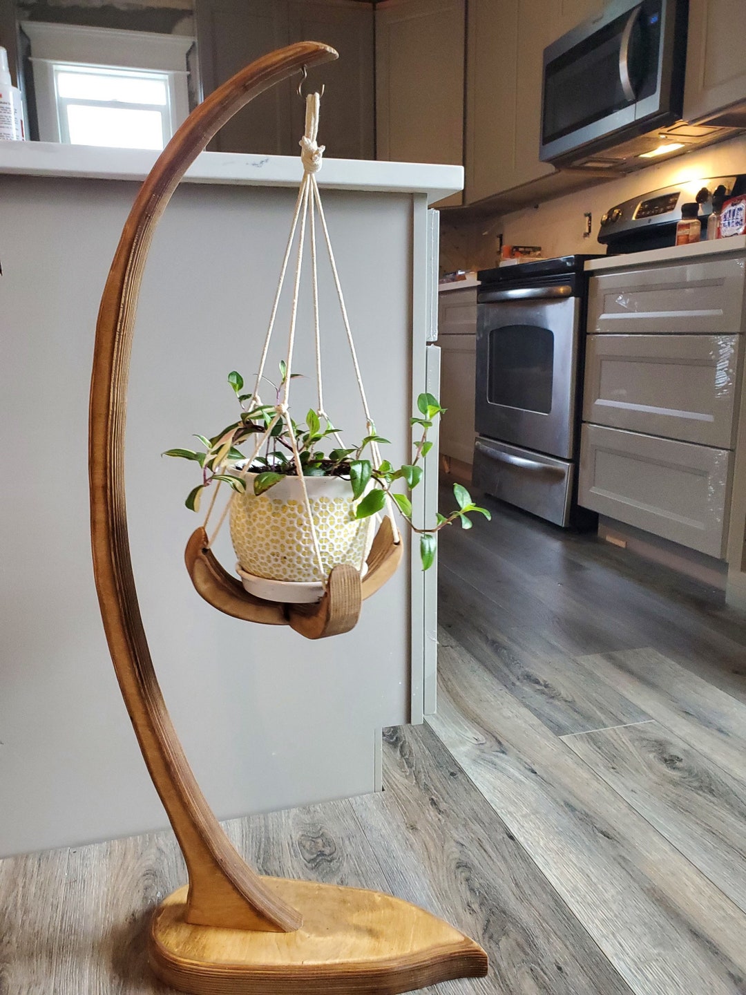 Hanging Plant Stand, Plant Stand, Plant Basket, Wood Plant Stand