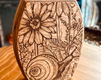 Snail propagation, plant stand, planter, wood decor, plant propagation, propagation station, floral, peonies, gift for friend, anniversary