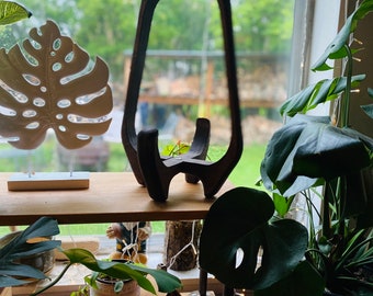 Lampe à lave, cintre de plantes, support de plante, étagère de plantes, cintre de plantes géométrique, jardinière en bois, support de plantes moderne, cadeau pour les amoureux des plantes, jardinières