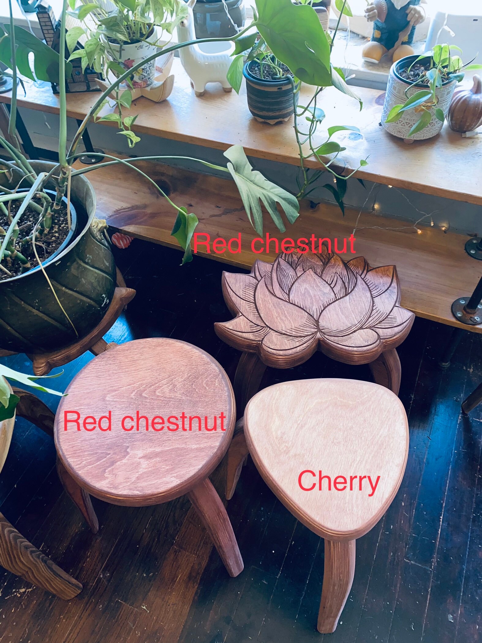 Short Plant Stand Plant Stool Plant Stand Wood Planter Indoor