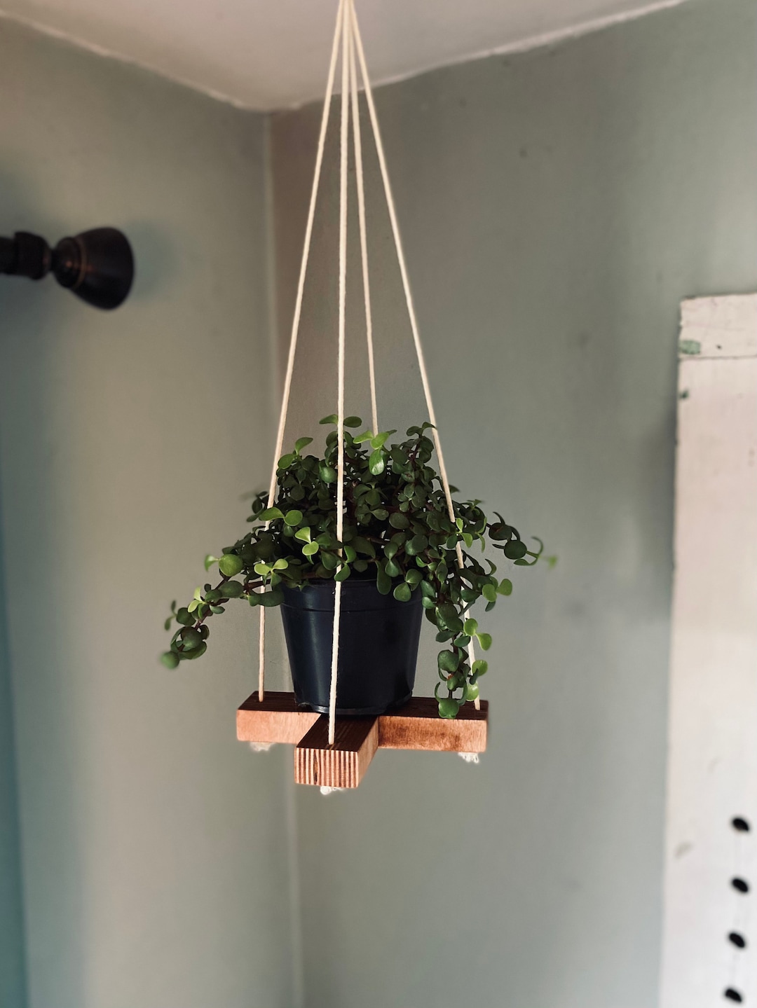 Small Plant Hanger, Wood Hanger, Indoor Plant Hanger, Plant Stand