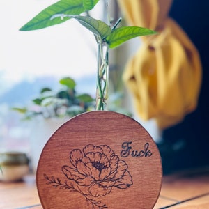 Floral propagation, plant stand, planter, wood decor, plant propagation, propagation station, floral, peonies, gift for friend, anniversary