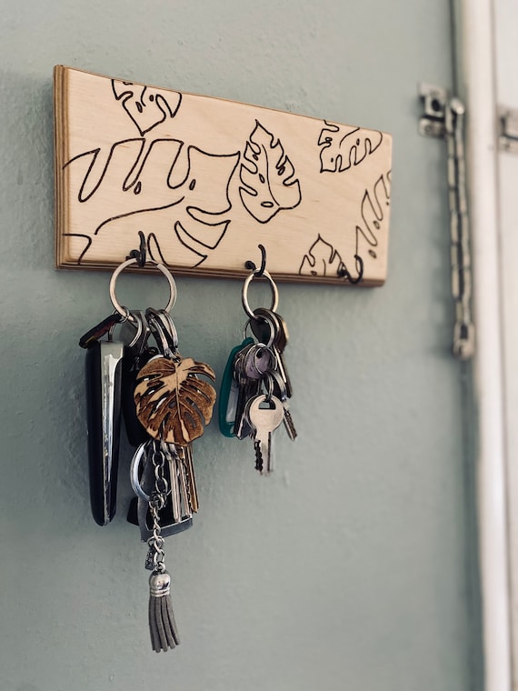 Monstera Key Holder Key Hanger Key Hook Wall Key Holder Plant Decor Key Hanger Wall Mount Key Holder Gift for Plant Lover Wall Mount Etsy