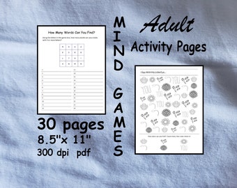 printable brain game etsy uk