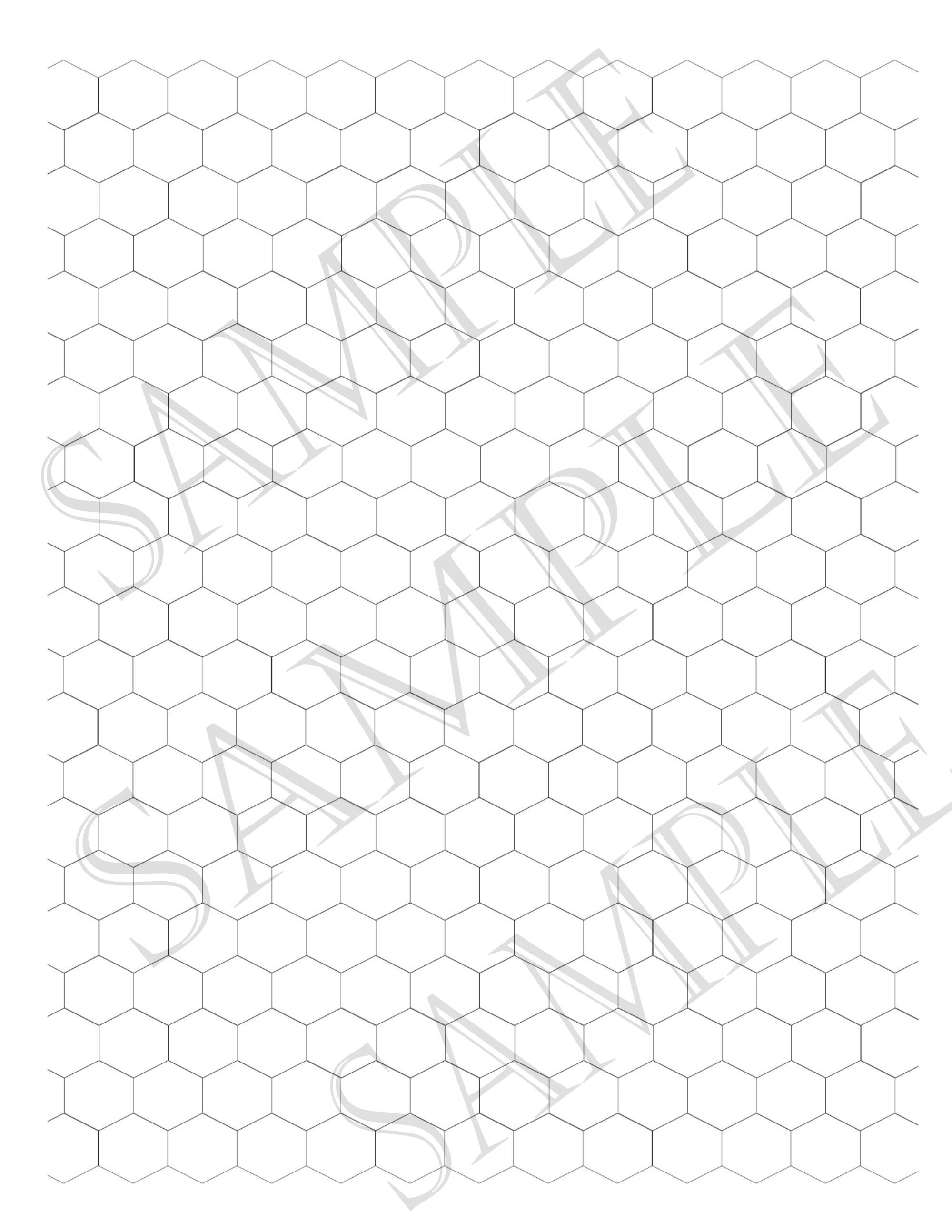 Digital Hexagon Graph Paper, Graph Paper, Hex Graph Paper, Hexagonal