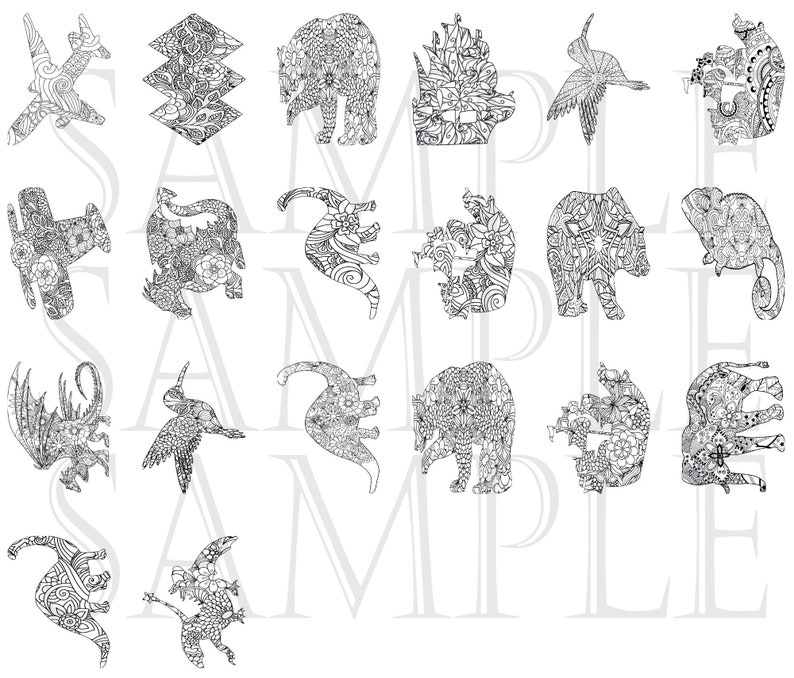 Printables Adult Coloring Digital Download Coloring Sheets Etsy