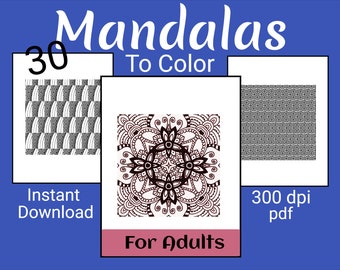 mandala wall art, mandalas colouring pages, mandalas christmas, instant download, coloring pages, coloring books, digital download, pdf,