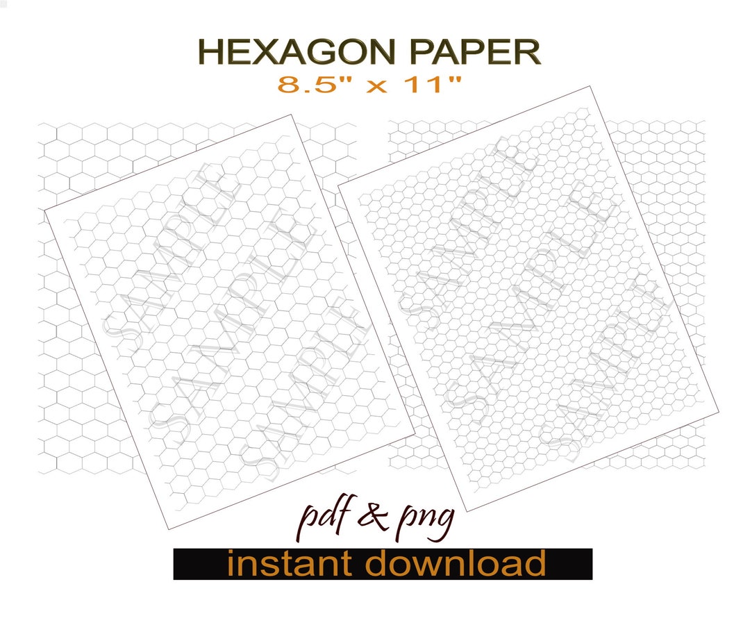 Digital Hexagon Graph Paper Graph Paper Hex Graph Paper - Etsy