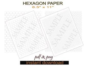 hexagonal graph etsy
