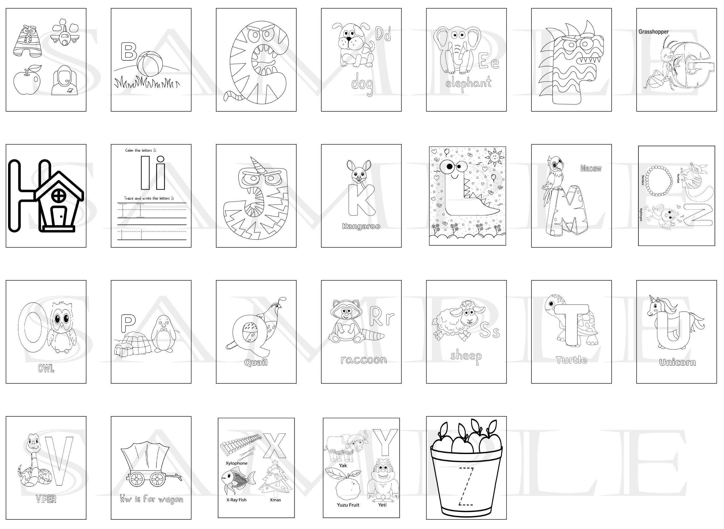Activity Pages for Kids Coloring Pages for Kids Printable - Etsy