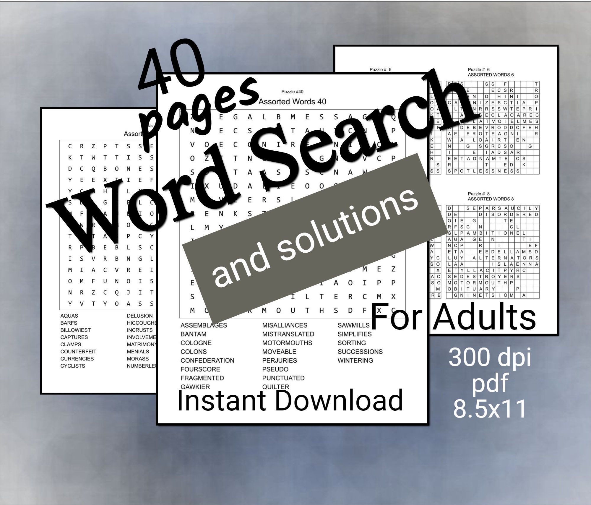 Fun Word Games For Adults Printable