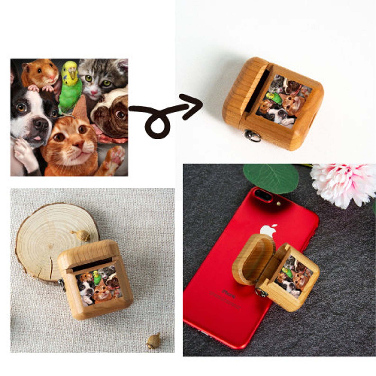 Download Custom Wooden AirPods Case Personalize Airpod Cover Cases | Etsy