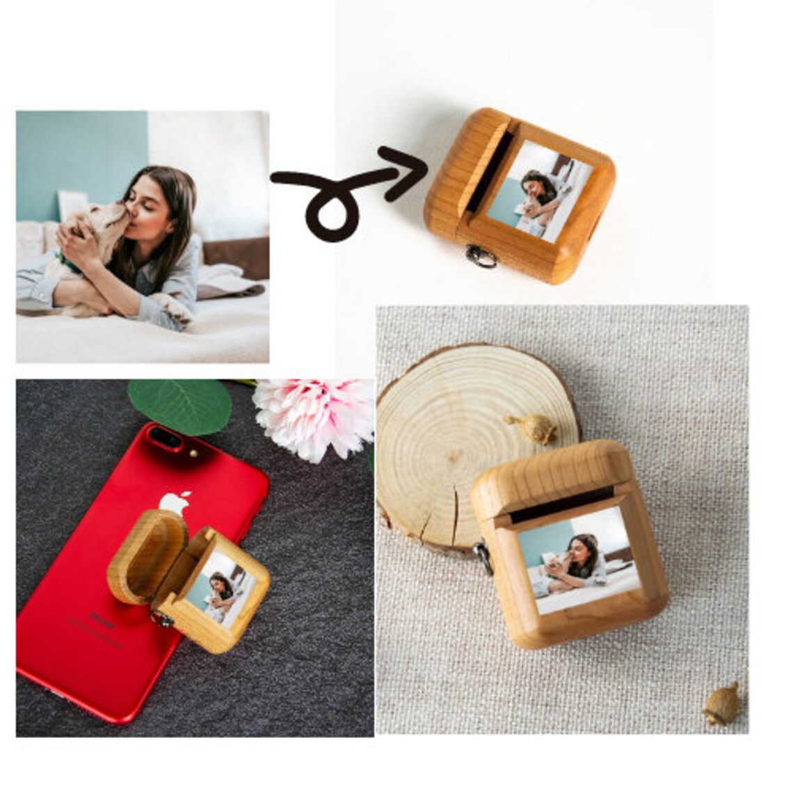 Download Custom Wooden AirPods Case Personalize Airpod Cover Cases | Etsy