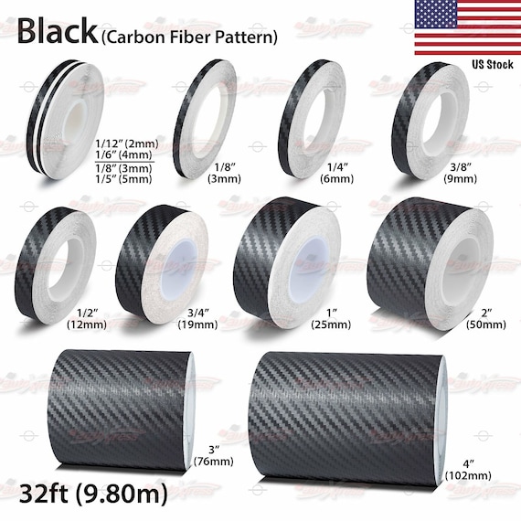 1 Vinyl Pinstriping Pin Stripe Line Tape Decal Sticker 25mm CARBON