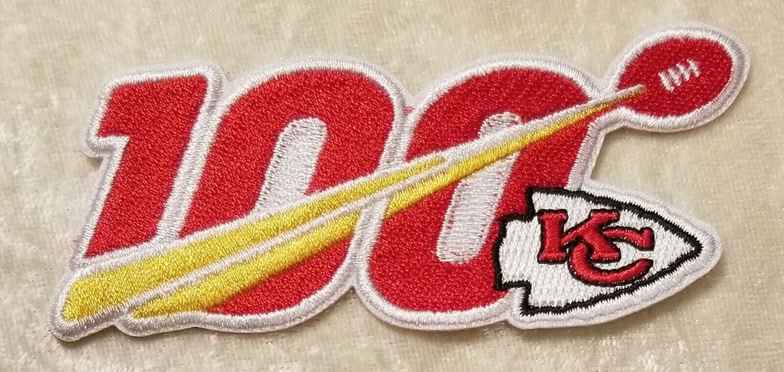 Embroidered Patch Kansas City Chiefs 100th Anniversary 4 Etsy