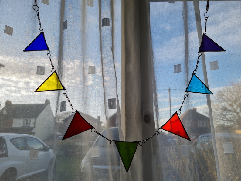 Tiffany Style Stained Glass Bunting Etsy