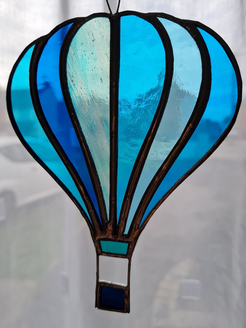 Hot Air Balloon in Tiffany Stained Glass Etsy