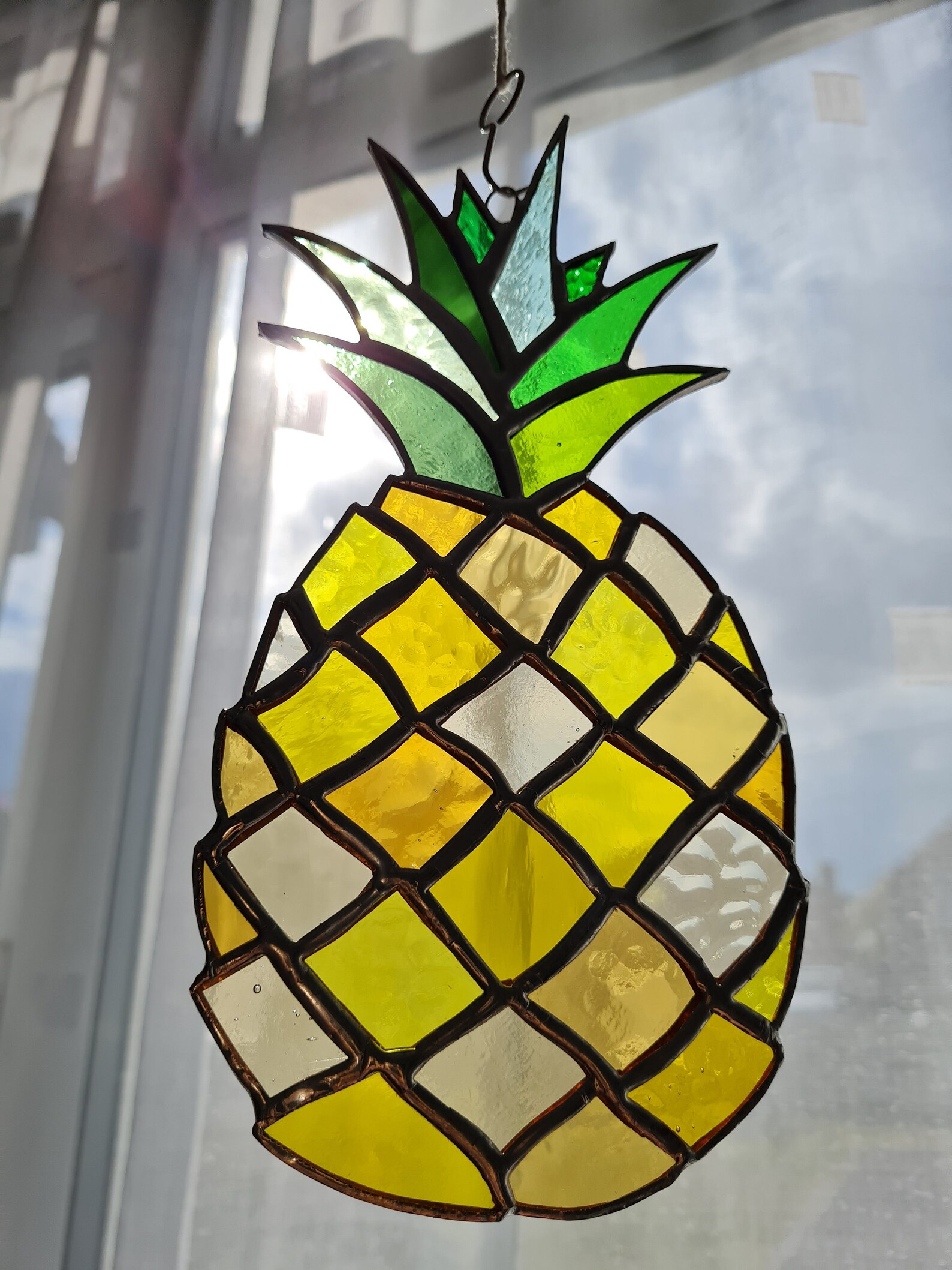 Tiffany Stained Glass Pineapple Made to Order Etsy UK
