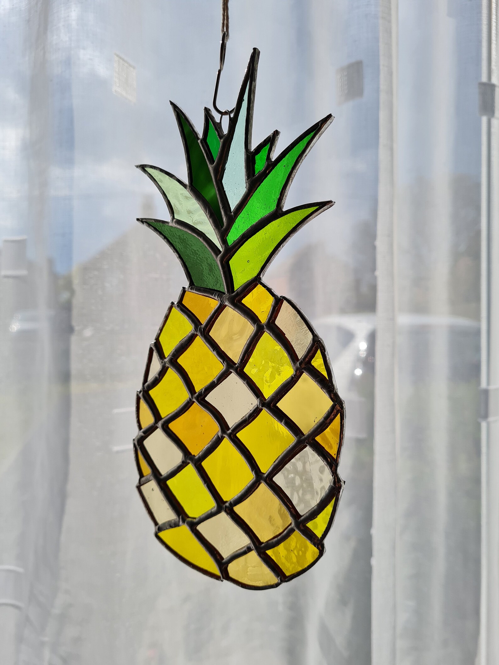 Tiffany stained glass pineapple made to order Etsy