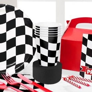 Grand Prix Party Supplies | Racing Boy Birthday Party | Party Supplies | Children Kids Party | Happy Birthday Supplies | Tableware | Racing