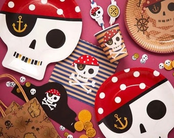 Treasure Island Party Supplies | Pirate Party Theme | Party Supplies | Children Kids Party | Happy Birthday Supplies | Tableware | Pirate UK