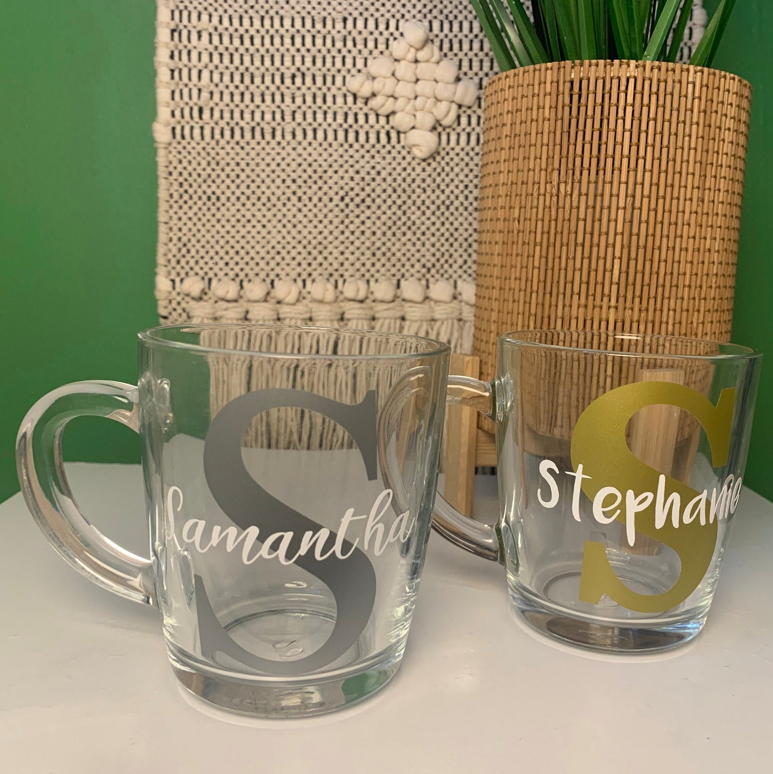 Personalised Glass Mug Glass Gift Mug Clear Coffee Mug Etsy