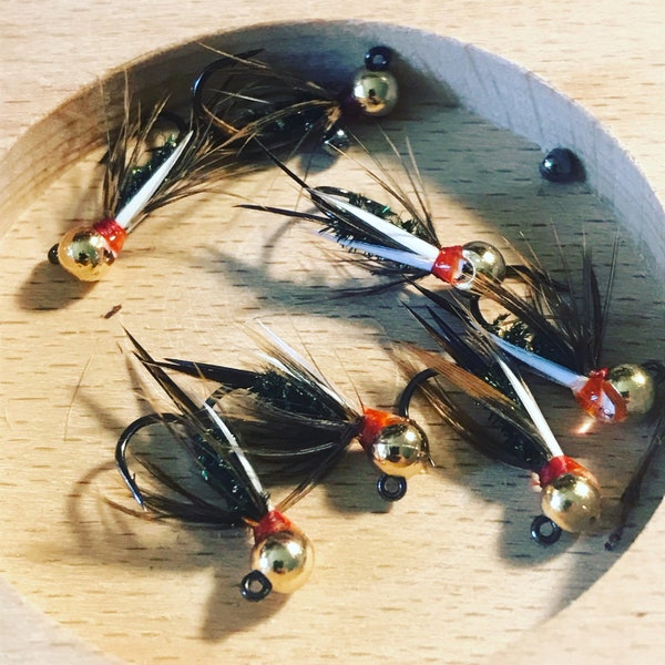 Prince nymph, jig nymph, trout flies, tungsten bead fly, hand tied flies