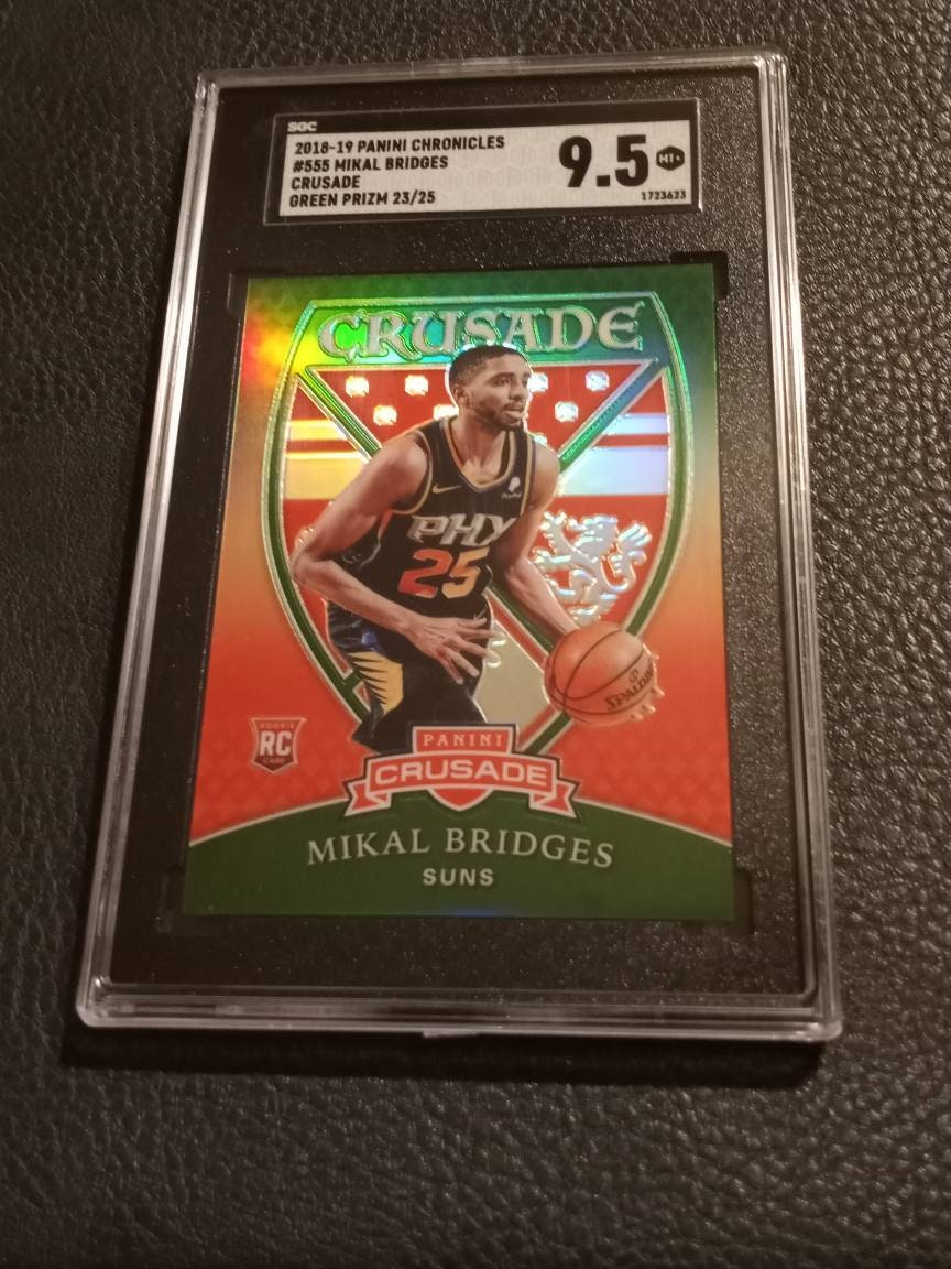 SGC 9 5 Mikal Bridges Rookie Card SSP 23 25 Green Prizm Etsy