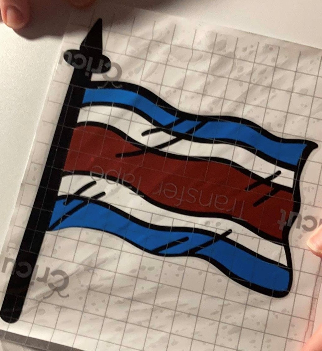Costa Rican Flag Vinyl Sticker Etsy