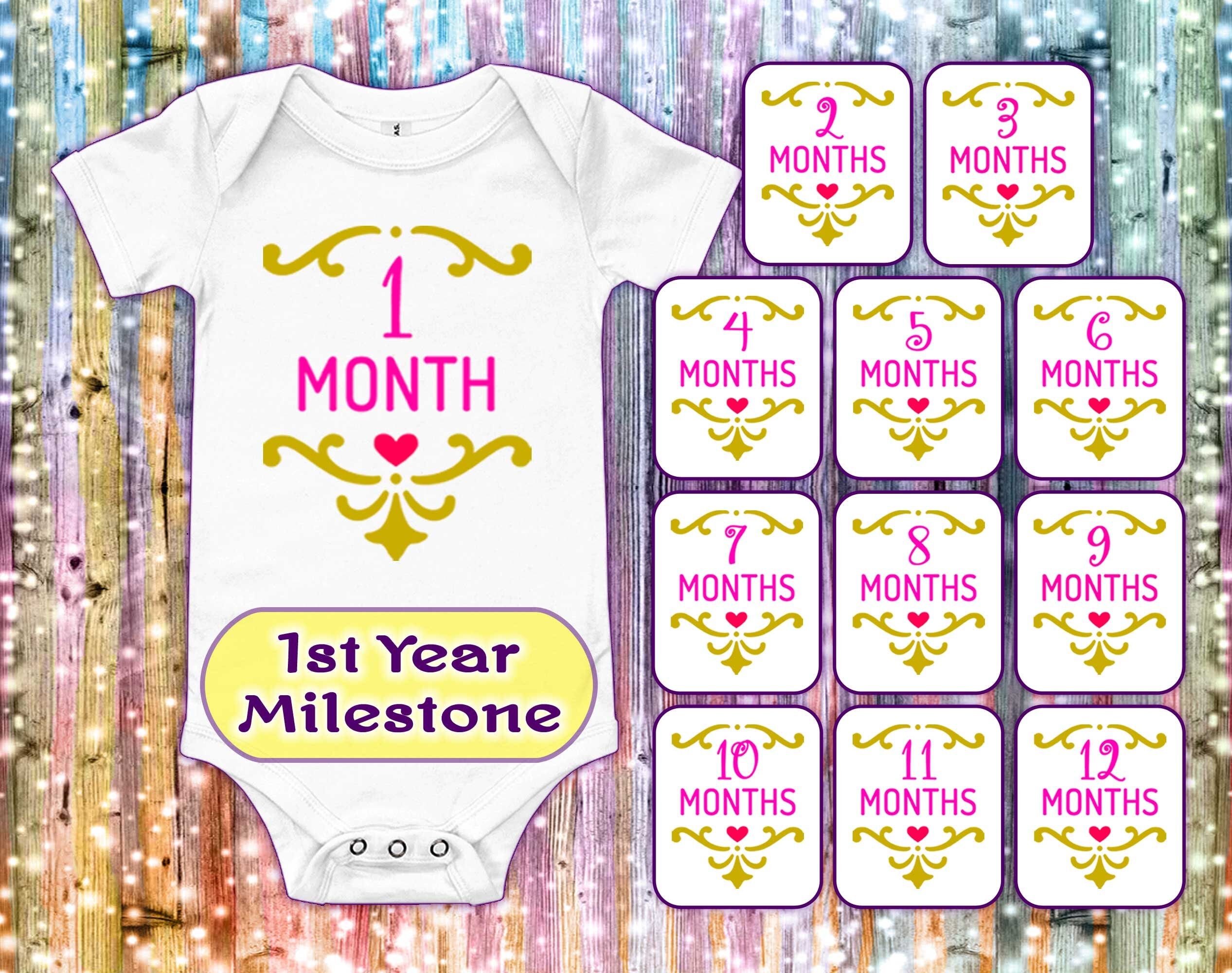 monthly baby onesies