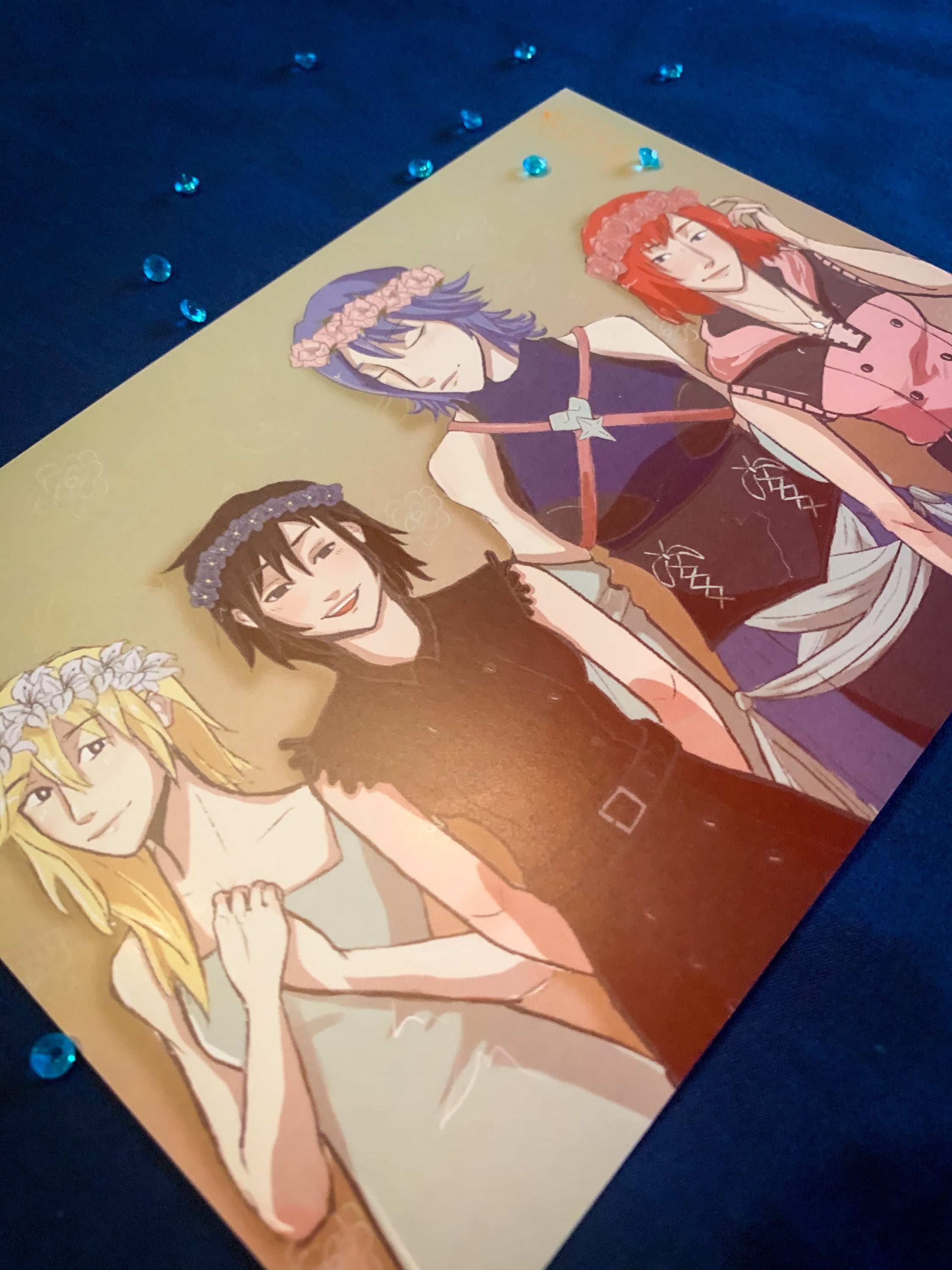Kingdom Hearts Girls Namine Xion Aqua Kairi Flower Crowns 7x5 Cardstock Art  Print - Etsy, image size:2250x3000