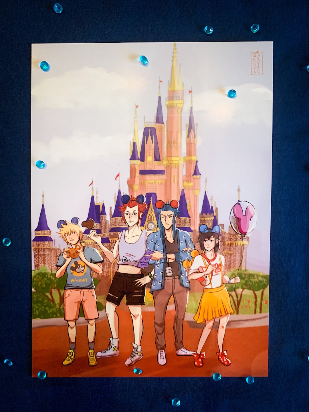 Kingdom Hearts Sea Salt Family Goes to Disney World 5x7 Art Print Lea ...