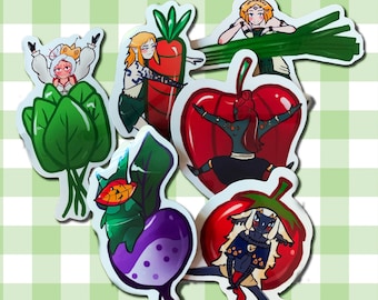 Zelda Tears of the Kingdom Veggie Stickers