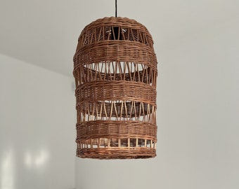 Rattan Pendant Light, Boho Woven Pendant Light, Wicker Rattan Lamp Shade, Ceiling Rattan Pendant Light Shade,Pendant light,Rattan Lamp Shade