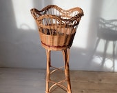 Wicker Flower Pot Holder, Plant stand wicker, Wicker Flower Stand, Flower stand for 1 pot