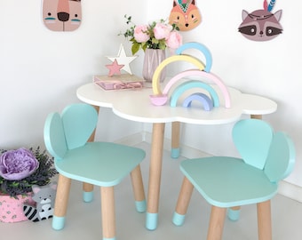 Kindertafel en -stoelen, kinderbureaustoelenset