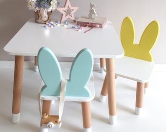 Wooden chair, Kids furniture, Kids table, Toddler table,Montessori furniture