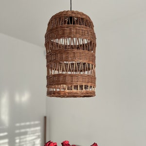 Rattan Pendant Light, Boho Woven Pendant Light, Wicker Rattan Lamp Shade, Ceiling Rattan Pendant Light Shade,Pendant light,Rattan Lamp Shade