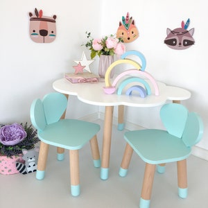 Kids Table and Chairs Children Desk Chair Set Etsy